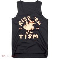 Rizz Em With The Tism Tank Top thumb 0
