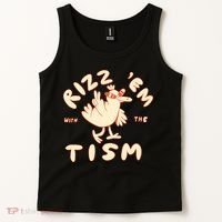 Rizz Em With The Tism Tank Top thumb 2