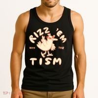 Rizz Em With The Tism Tank Top thumb 3