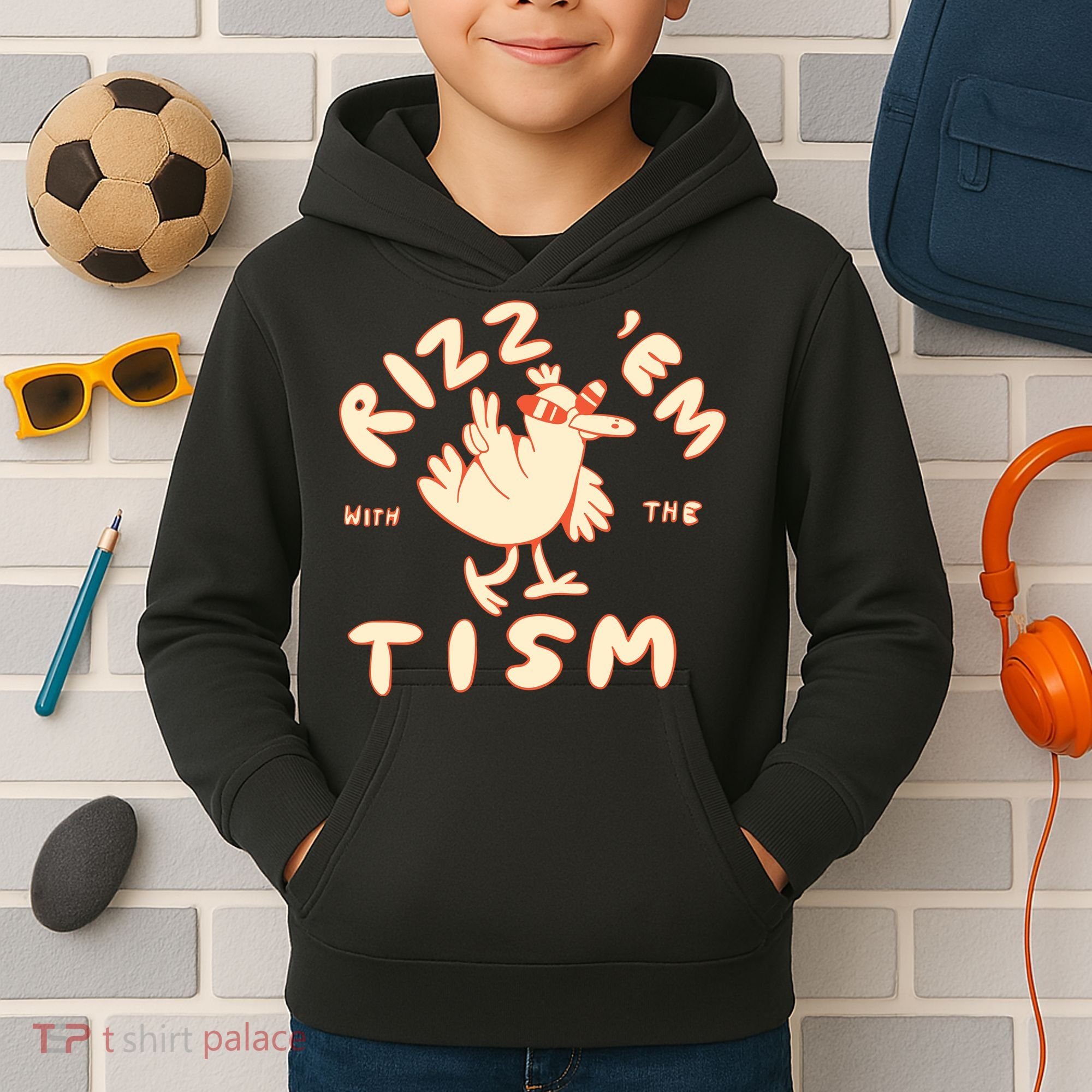 Rizz Em With The Tism Kids Hoodie