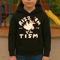 Rizz Em With The Tism Kids Hoodie thumb 3