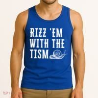Rizz Em With The Tism Funny Autism Perfect Awareness Gift Tank Top thumb 3