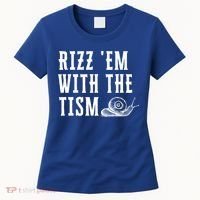Rizz Em With The Tism Funny Autism Perfect Awareness Gift Women's T-Shirt thumb 0