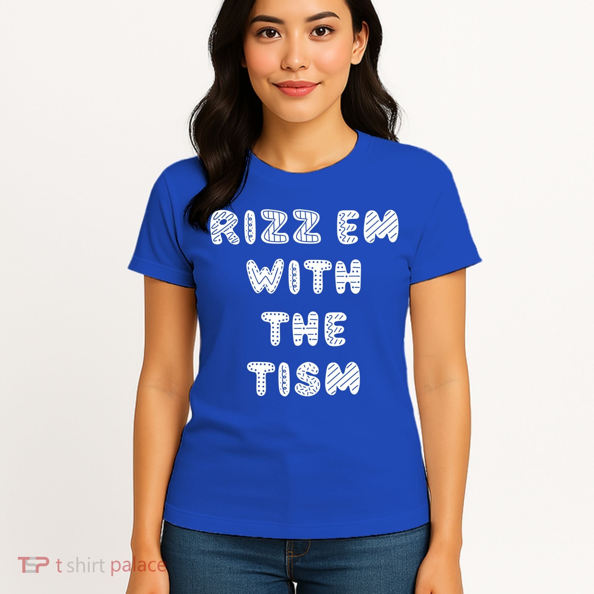 Rizz Em With The Tism Autism Funny Cute Gift Women's T-Shirt