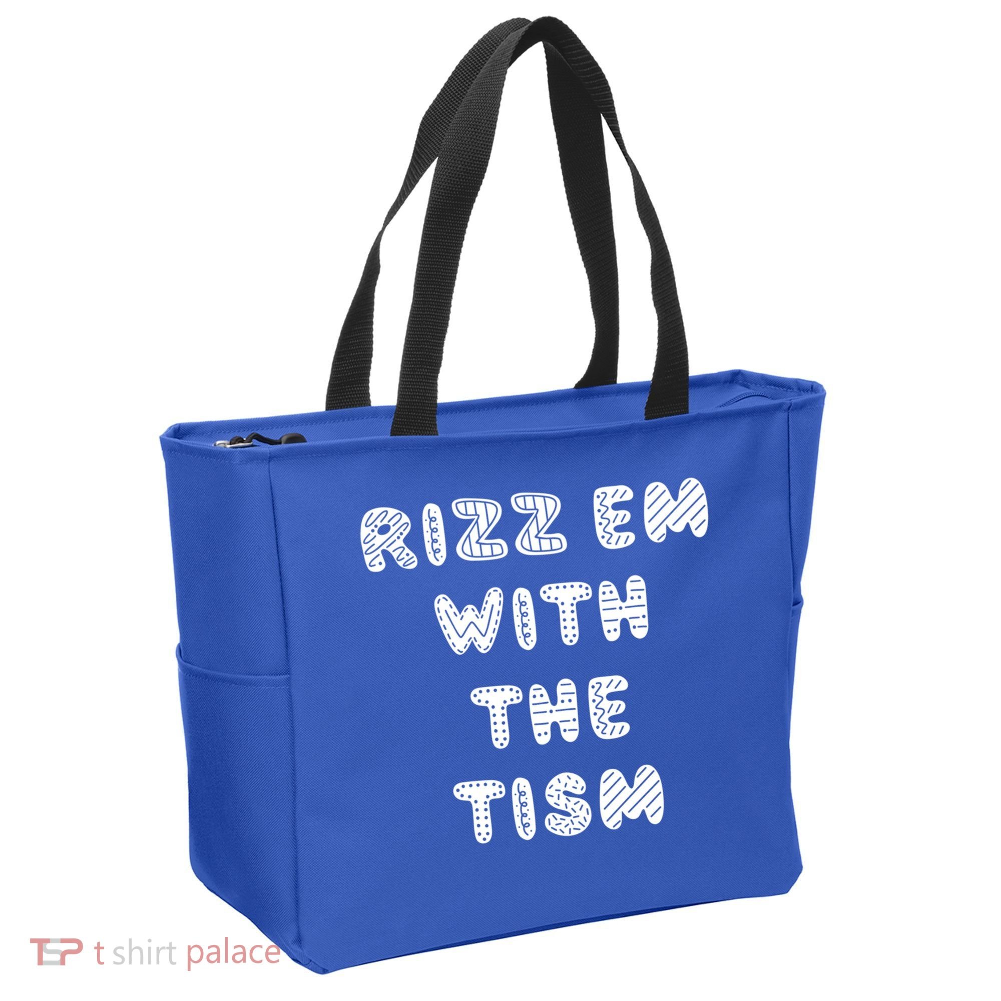 Rizz Em With The Tism Autism Funny Cute Gift Tote Bag