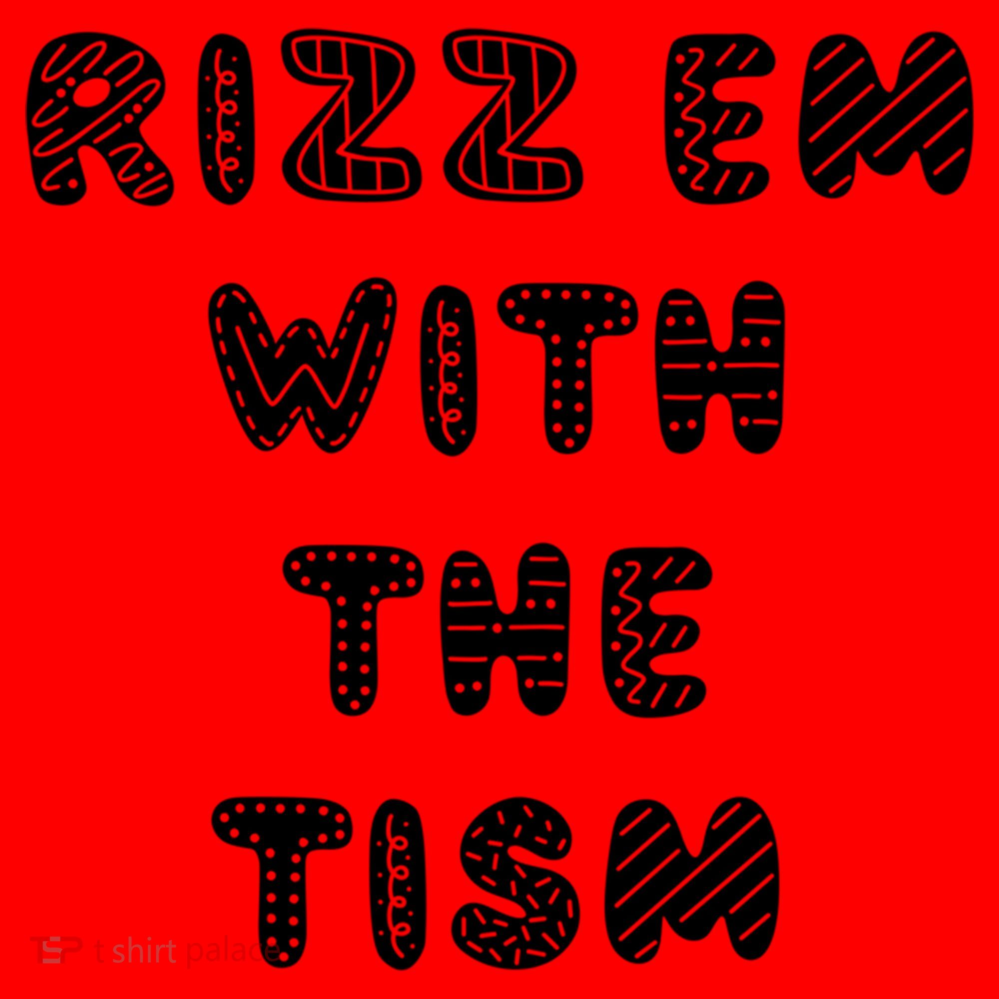 Rizz Em With The Tism Autism Funny Cute Gift Santa Hat