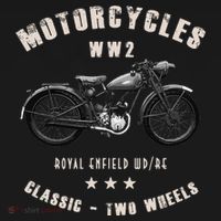 Royal Enfield Wdre Classic Motorcycle Ww2 Women's Hoodie thumb 2