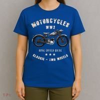 Royal Enfield Wdre Classic Motorcycle Ww2 T-Shirt thumb 4