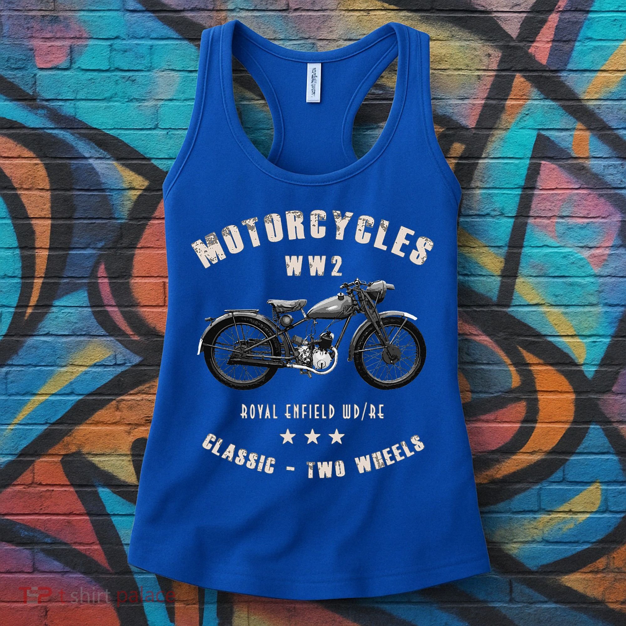Royal Enfield Wdre Classic Motorcycle Ww2 Women's Tank Top
