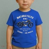 Royal Enfield Wdre Classic Motorcycle Ww2 Toddler T-Shirt thumb 2
