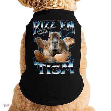 Rizz Em With The Tism Capybara Funny Oddly Dank Doggie Tank