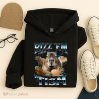 Rizz Em With The Tism Capybara Funny Oddly Dank Hoodie thumb 4