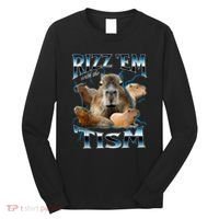 Rizz Em With The Tism Capybara Funny Oddly Dank Long Sleeve Shirt thumb 0