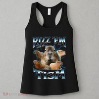 Rizz Em With The Tism Capybara Funny Oddly Dank Women's Tank Top thumb 3