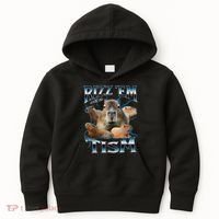 Rizz Em With The Tism Capybara Funny Oddly Dank Meme Kids Hoodie thumb 0