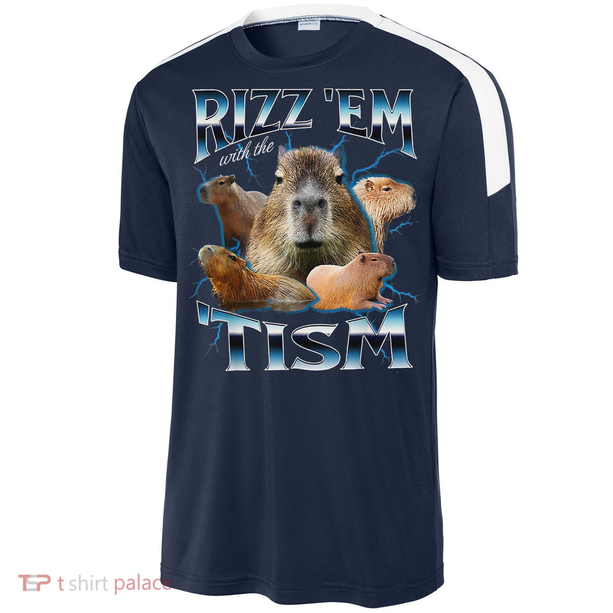 Rizz Em With The Tism Capybara Funny Oddly Dank Meme Sport-Tek Competitor United Soccer Jersey