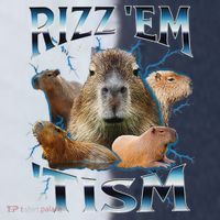 Rizz Em With The Tism Capybara Funny Oddly Dank Meme Sport-Tek Competitor United Soccer Jersey thumb 4