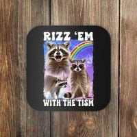 Rizz Em With The Tism Rizzler Ohio Rizz Coaster thumb 0