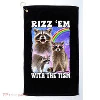 Rizz Em With The Tism Rizzler Ohio Rizz Golf Towel thumb 0