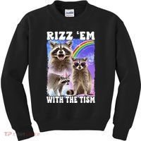 Rizz Em With The Tism Rizzler Ohio Rizz Kids Sweatshirt thumb 0