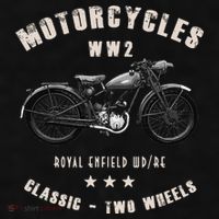Royal Enfield Wdre Classic Motorcycle Ww2 Ladies PosiCharge Tri-Blend Wicking Tank thumb 2