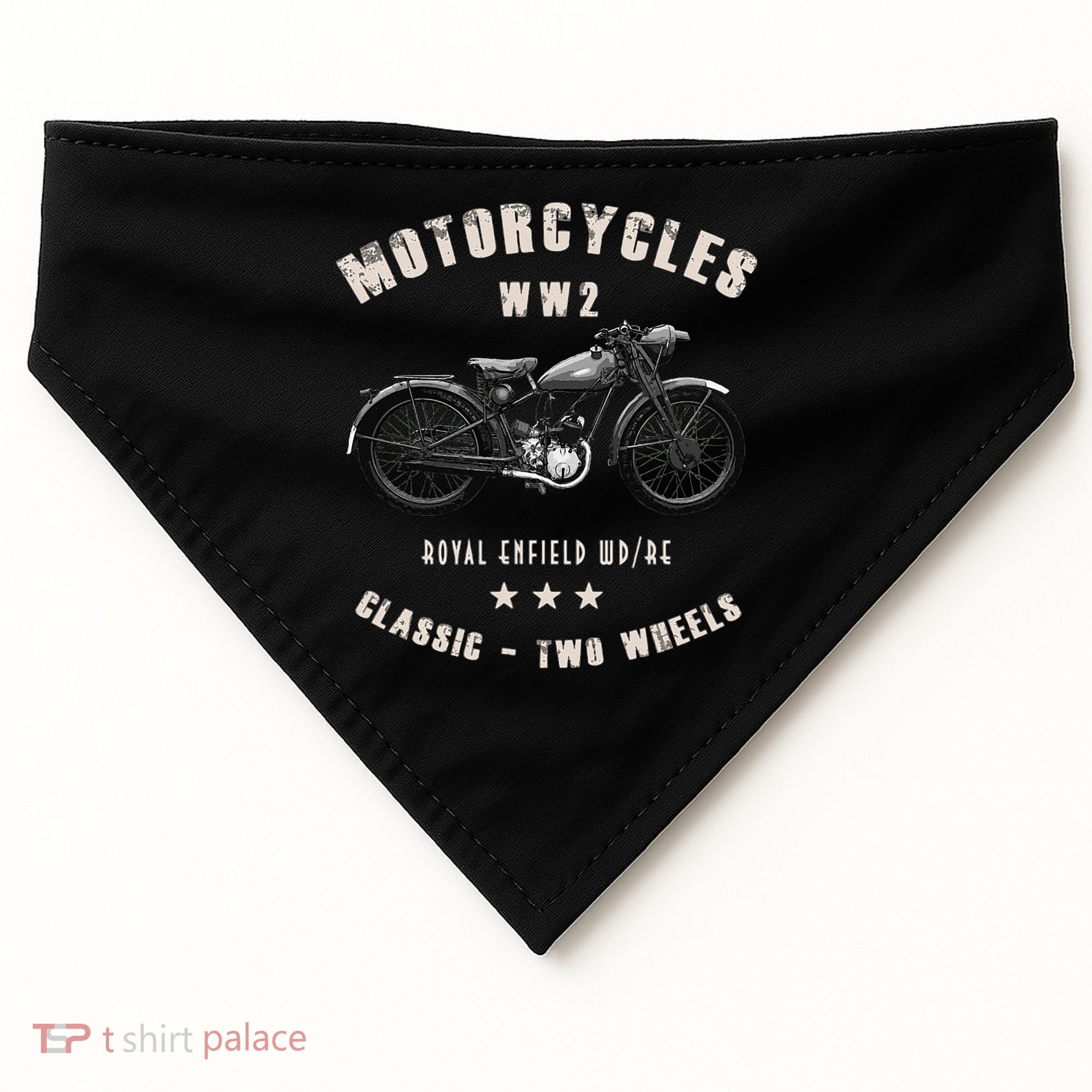 Royal Enfield Wdre Classic Motorcycle Ww2 USA-Made Doggie Bandana