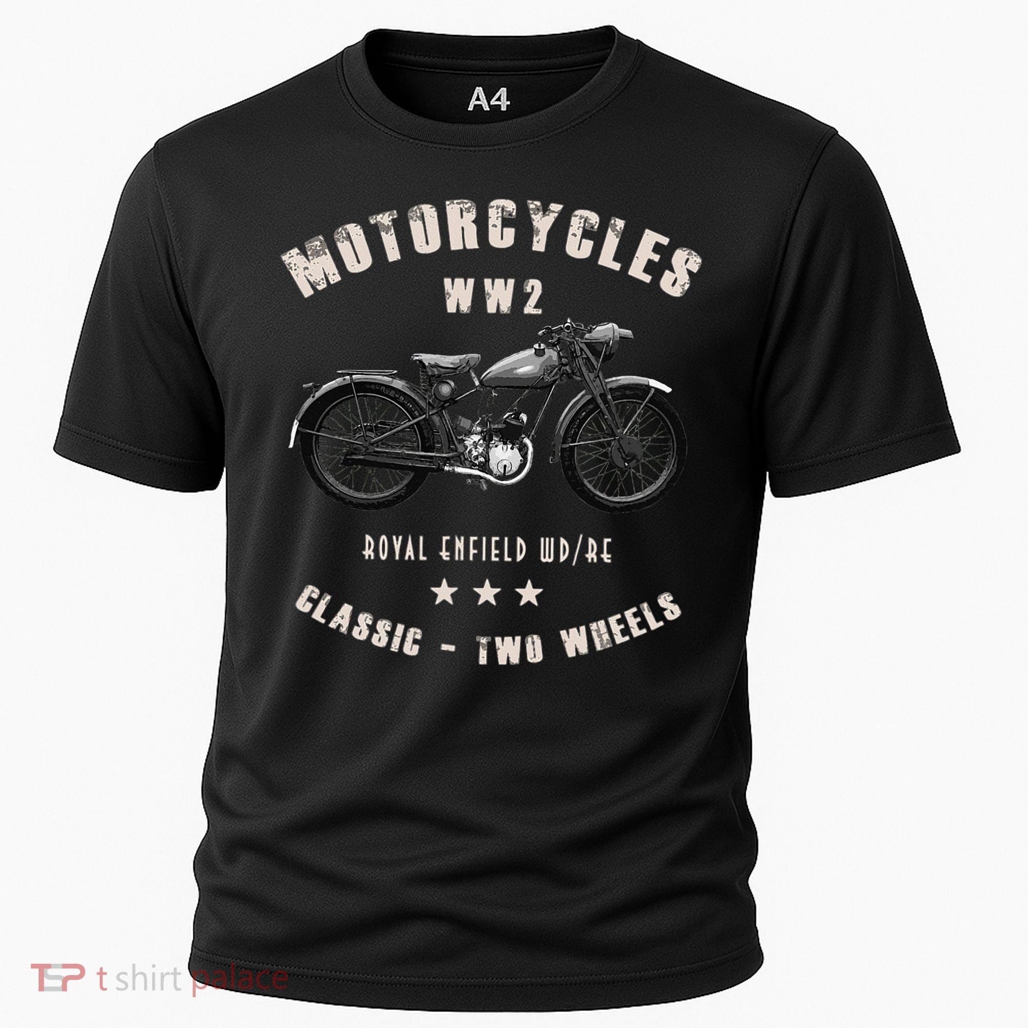 Royal Enfield Wdre Classic Motorcycle Ww2 Cooling Performance Crew T-Shirt