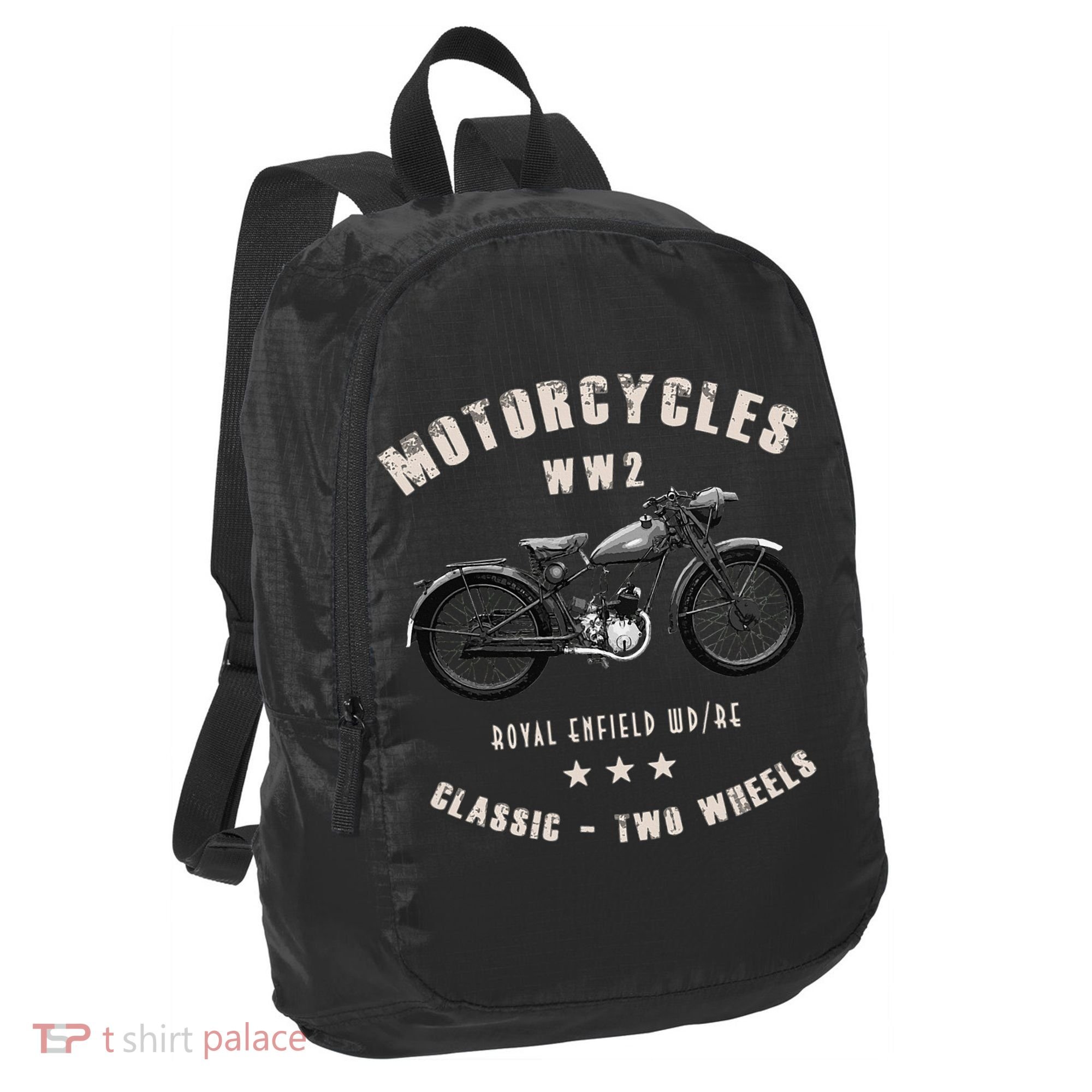 Royal Enfield Wdre Classic Motorcycle Ww2 Port Authority Crush Ripstop Backpack