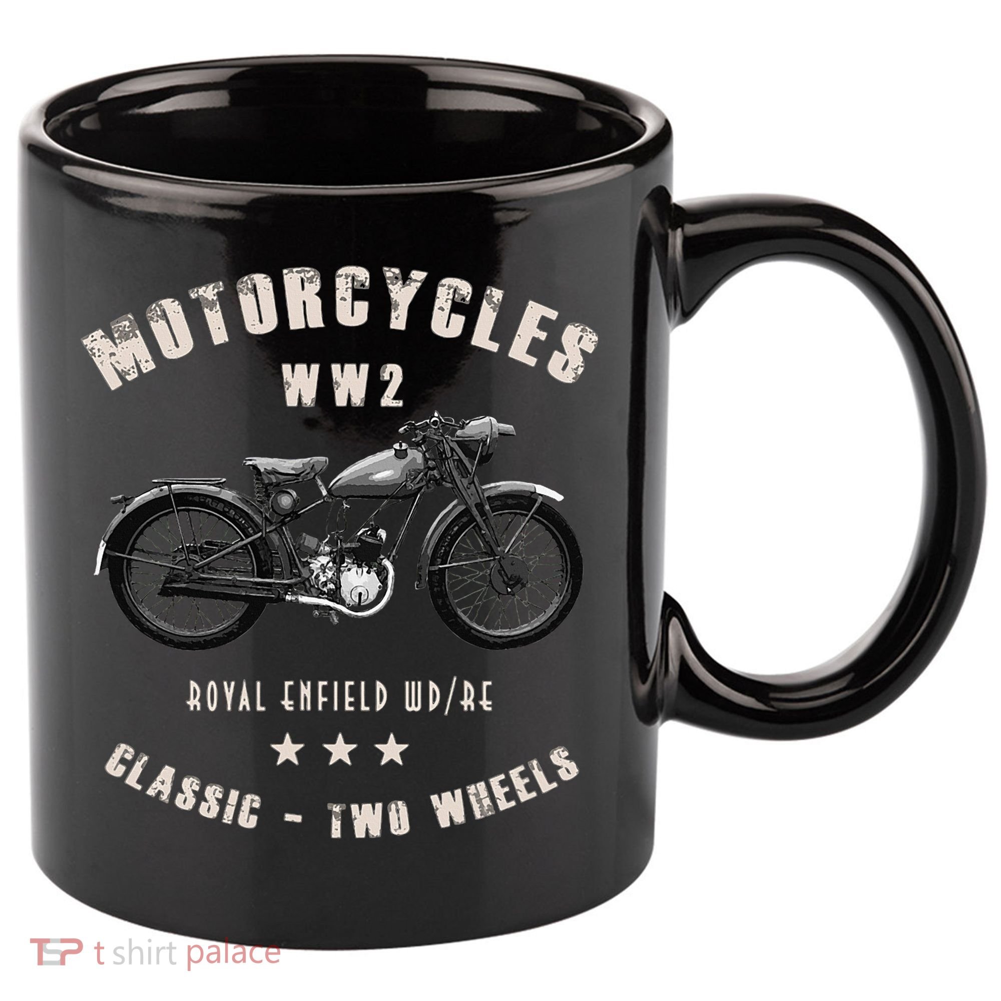 Royal Enfield Wdre Classic Motorcycle Ww2 11oz C Handle Ceramic Mug