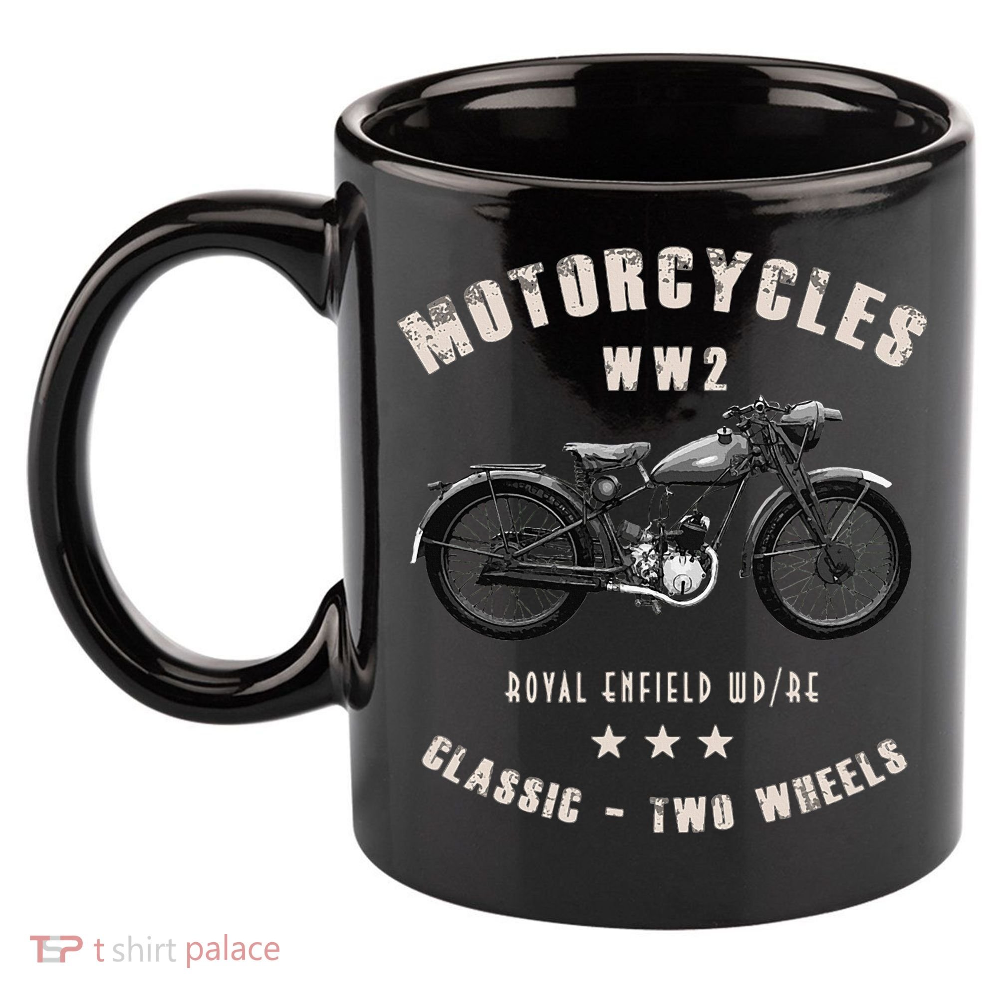Royal Enfield Wdre Classic Motorcycle Ww2 11oz C Handle Ceramic Mug