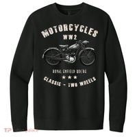 Royal Enfield Wdre Classic Motorcycle Ww2 V.I.T. Fleece Crew Sweatshirt thumb 0