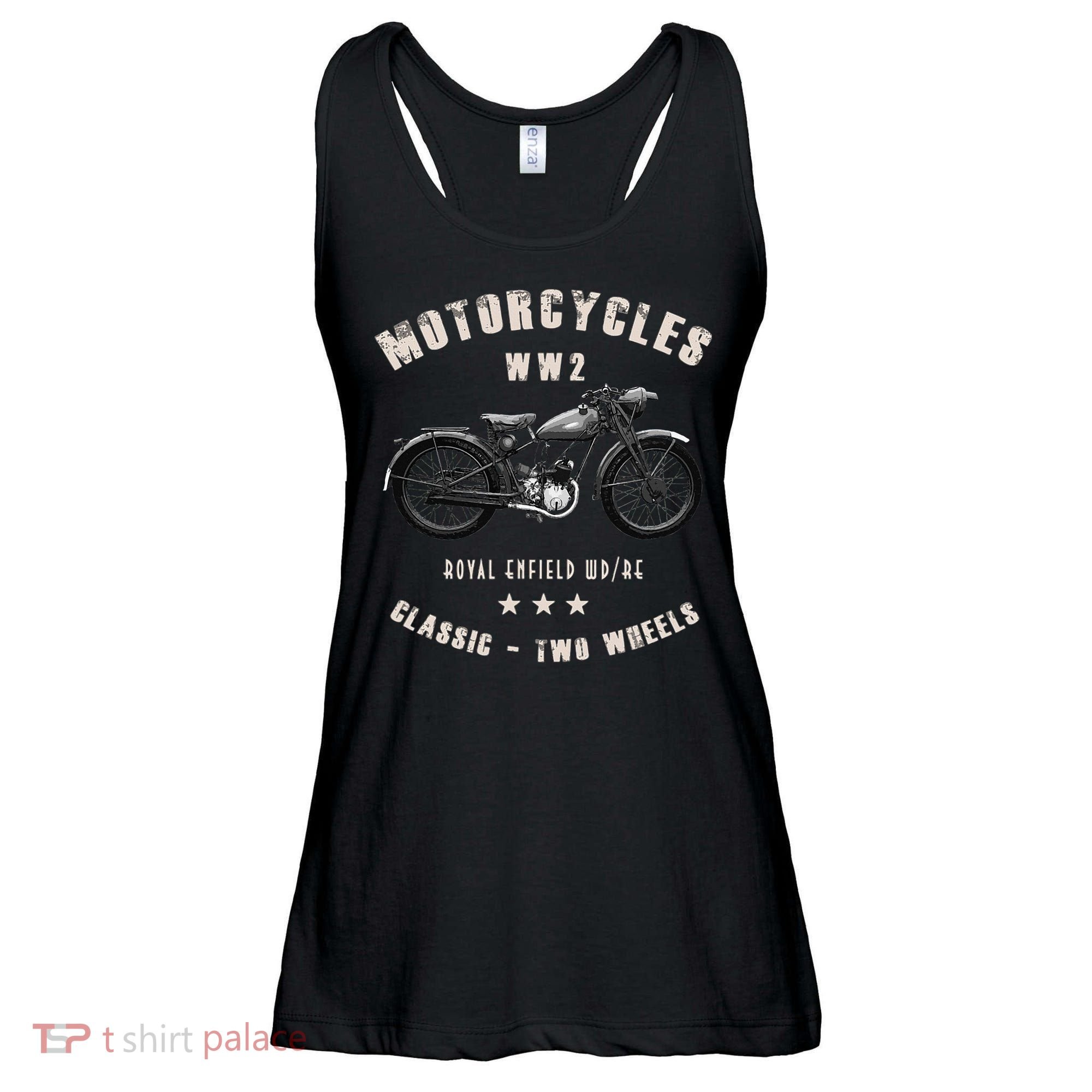 Royal Enfield Wdre Classic Motorcycle Ww2 Ladies Essential Flowy Tank