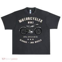Royal Enfield Wdre Classic Motorcycle Ww2 Urban Oversized Heavyweight T-Shirt thumb 0