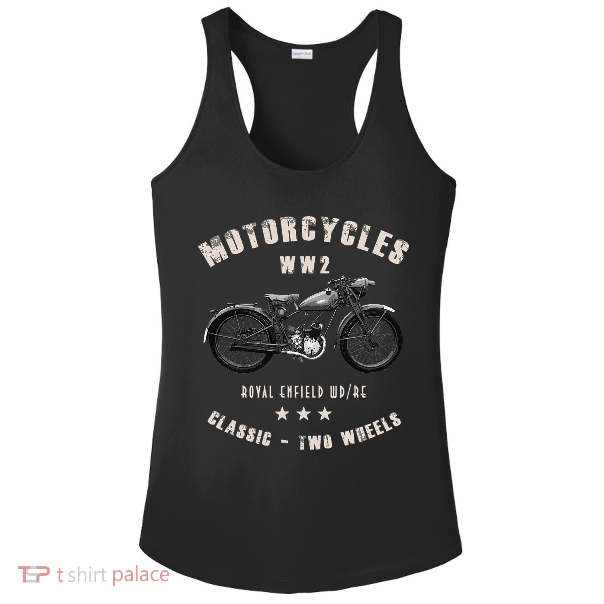 Royal Enfield Wdre Classic Motorcycle Ww2 Ladies PosiCharge Competitor Racerback Tank