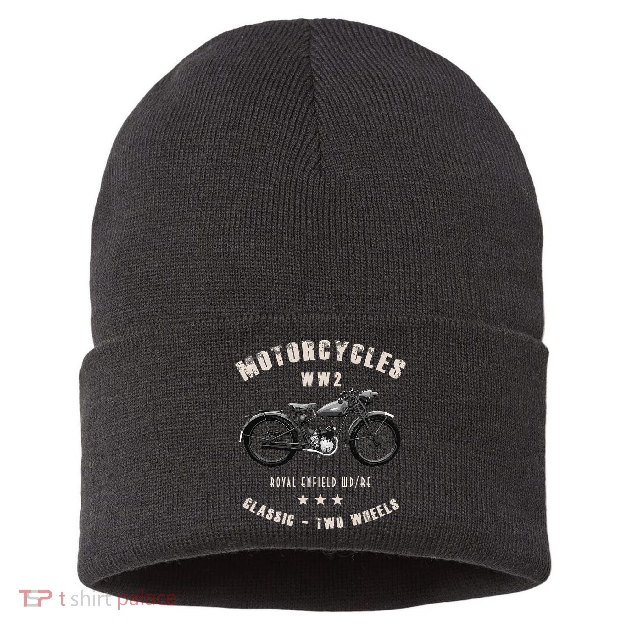 Royal Enfield Wdre Classic Motorcycle Ww2 Sustainable Knit Beanie