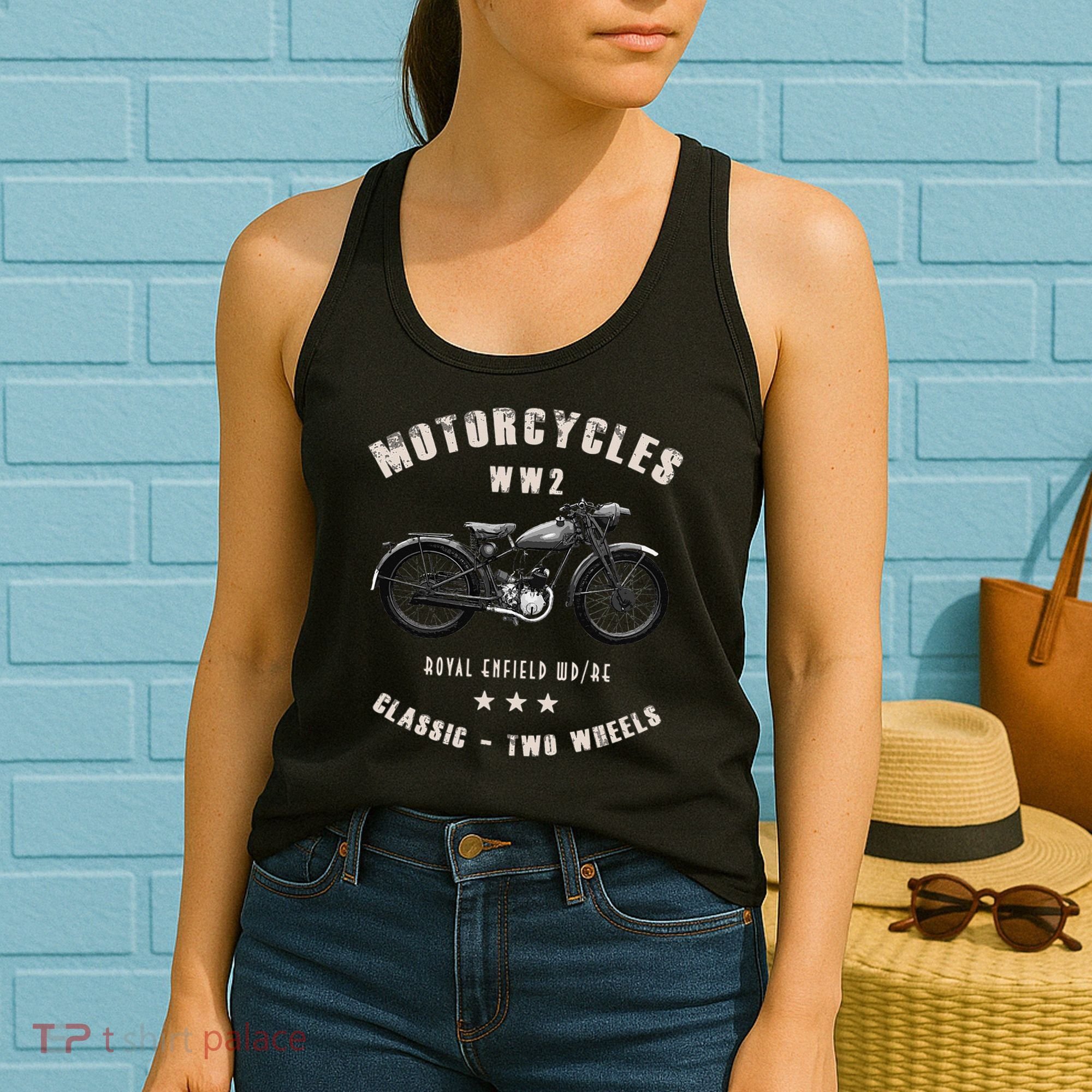 Royal Enfield Wdre Classic Motorcycle Ww2 Women's Tank Top