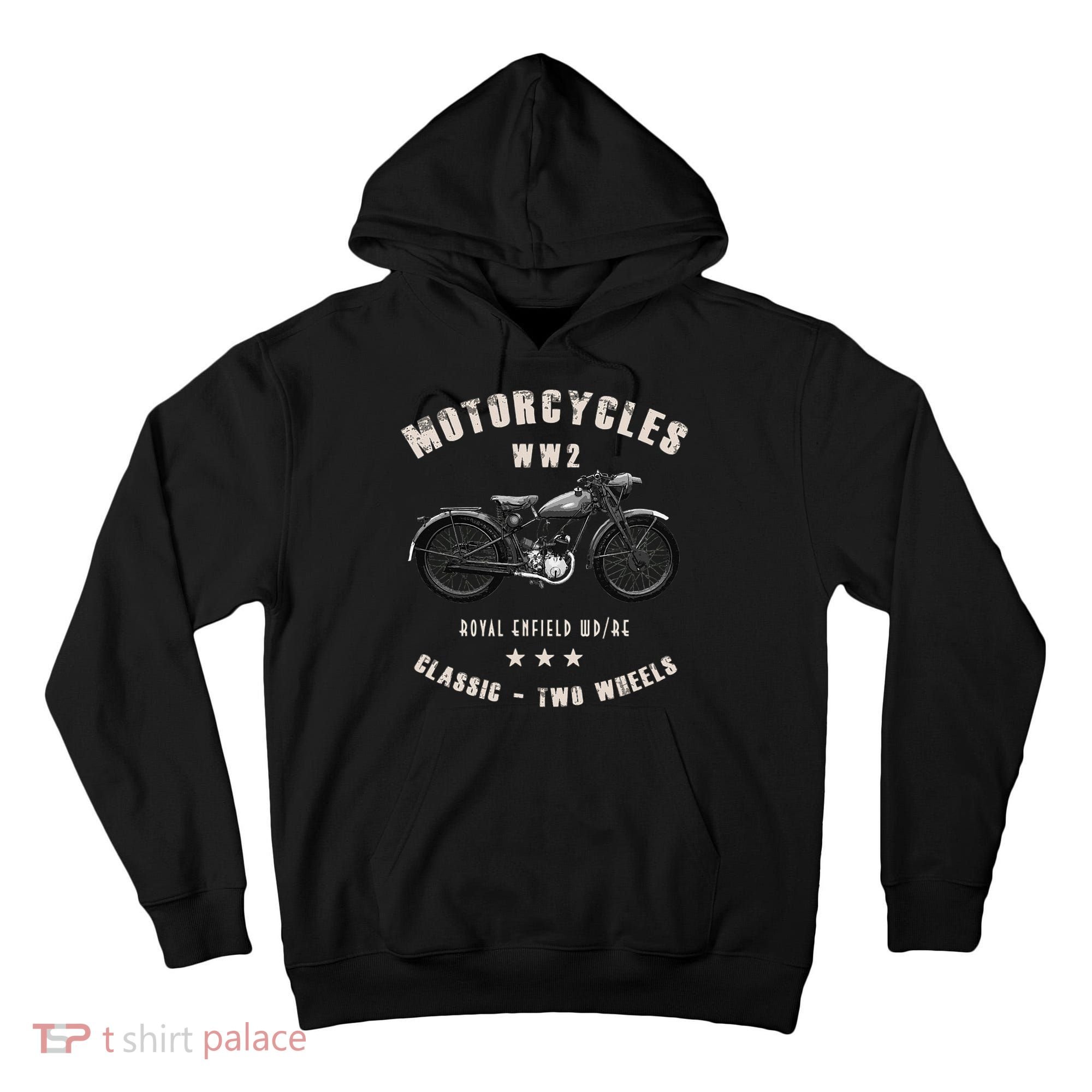 Royal Enfield Wdre Classic Motorcycle Ww2 Tall Hoodie