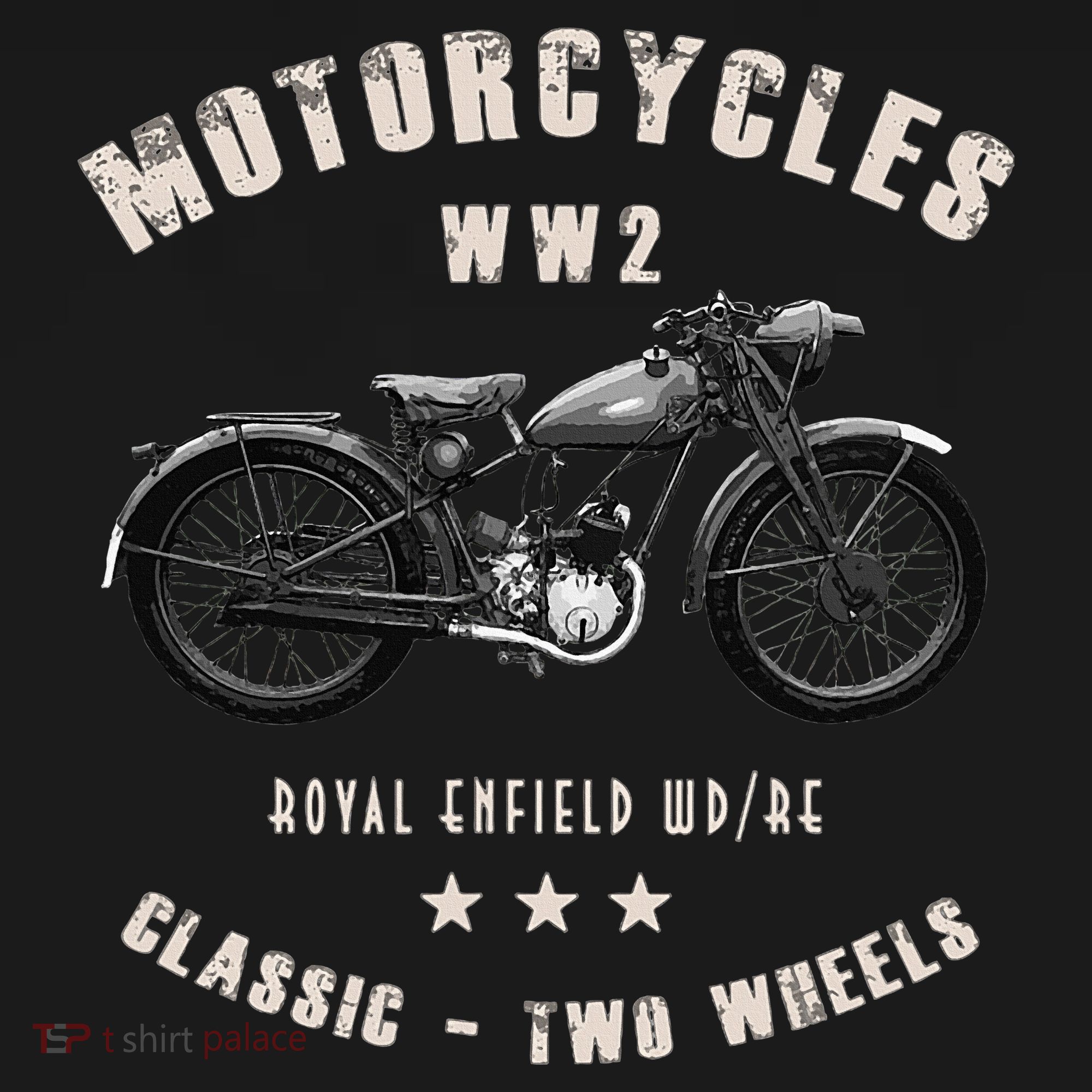 Royal Enfield Wdre Classic Motorcycle Ww2 Tall Hoodie