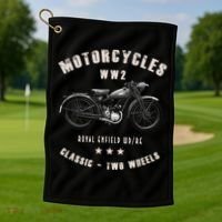 Royal Enfield Wdre Classic Motorcycle Ww2 Golf Towel thumb 1