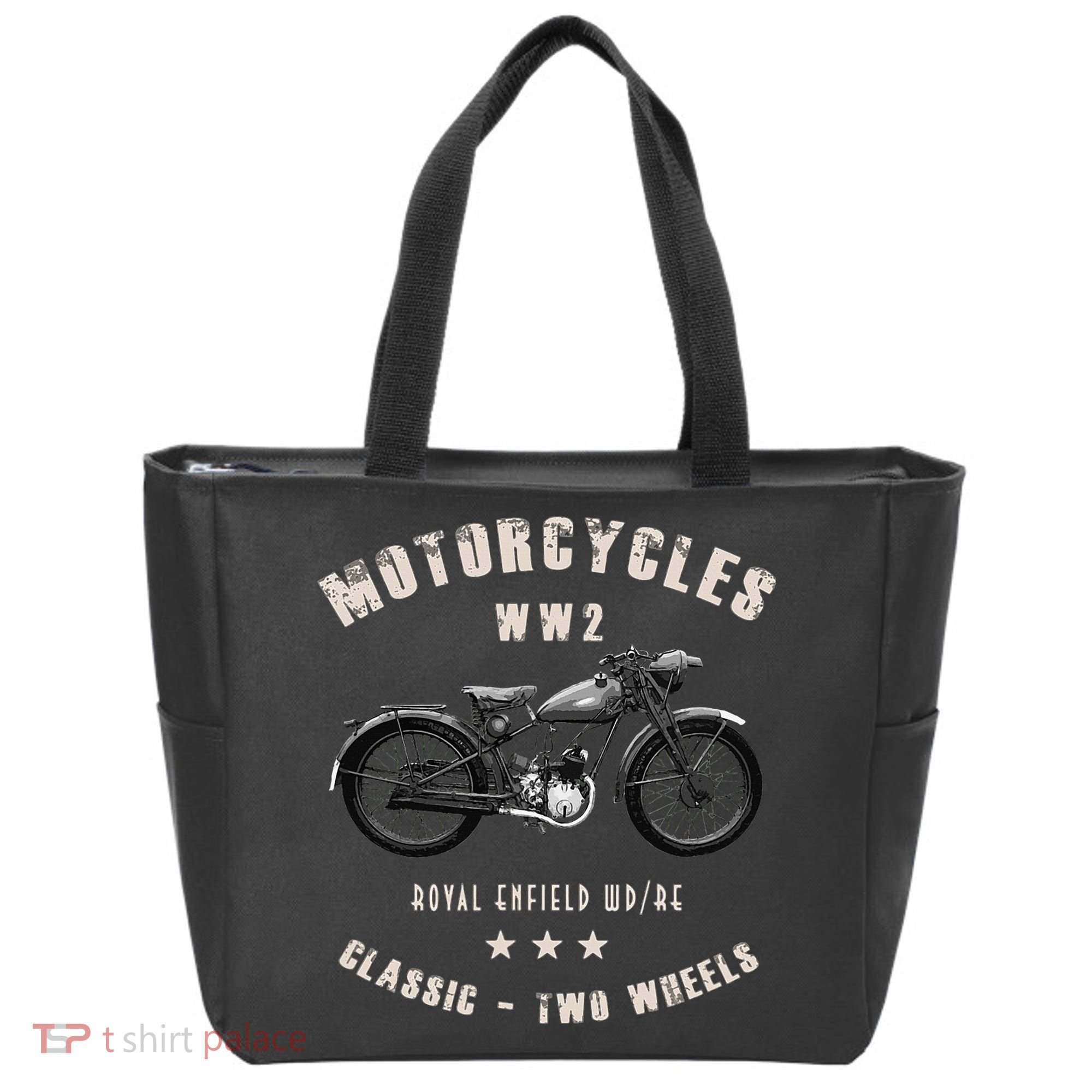 Royal Enfield Wdre Classic Motorcycle Ww2 Tote Bag