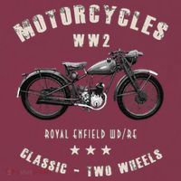 Royal Enfield Wdre Classic Motorcycle Ww2 16oz Travel Tumbler thumb 2