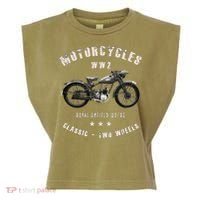Royal Enfield Wdre Classic Motorcycle Ww2 Garment-Dyed Women's Muscle Tee thumb 0