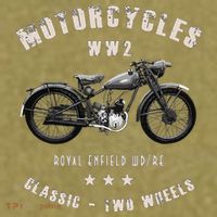 Royal Enfield Wdre Classic Motorcycle Ww2 Garment-Dyed Women's Muscle Tee thumb 6