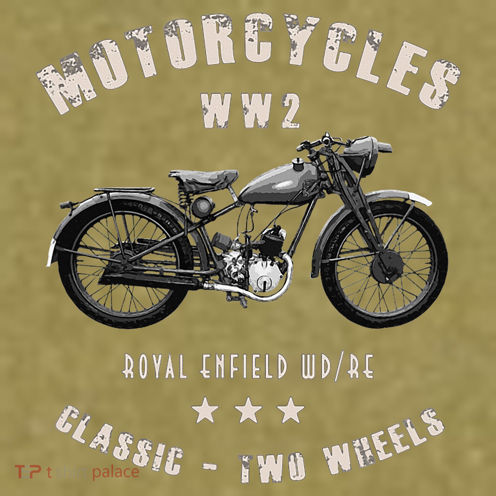 Royal Enfield Wdre Classic Motorcycle Ww2 Garment-Dyed Women's Muscle Tee