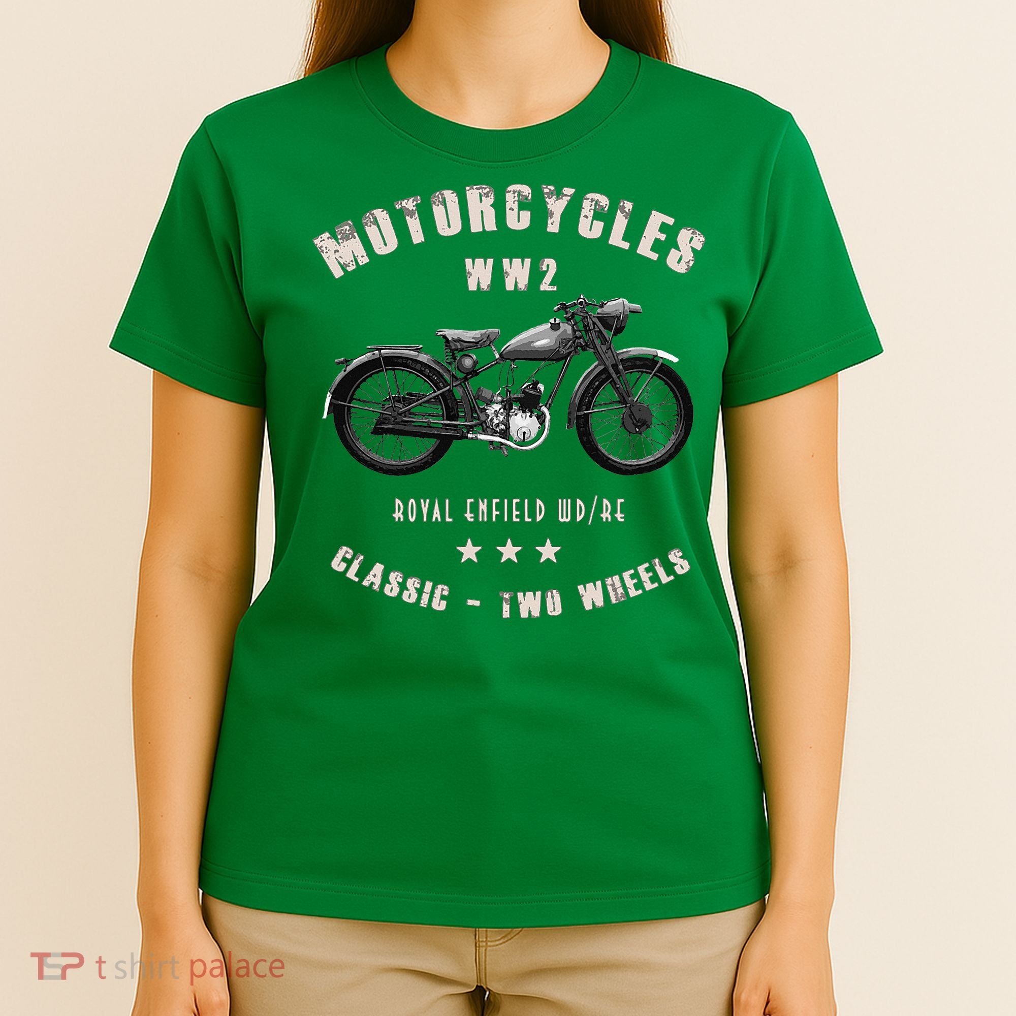 Royal Enfield Wdre Classic Motorcycle Ww2 T-Shirt