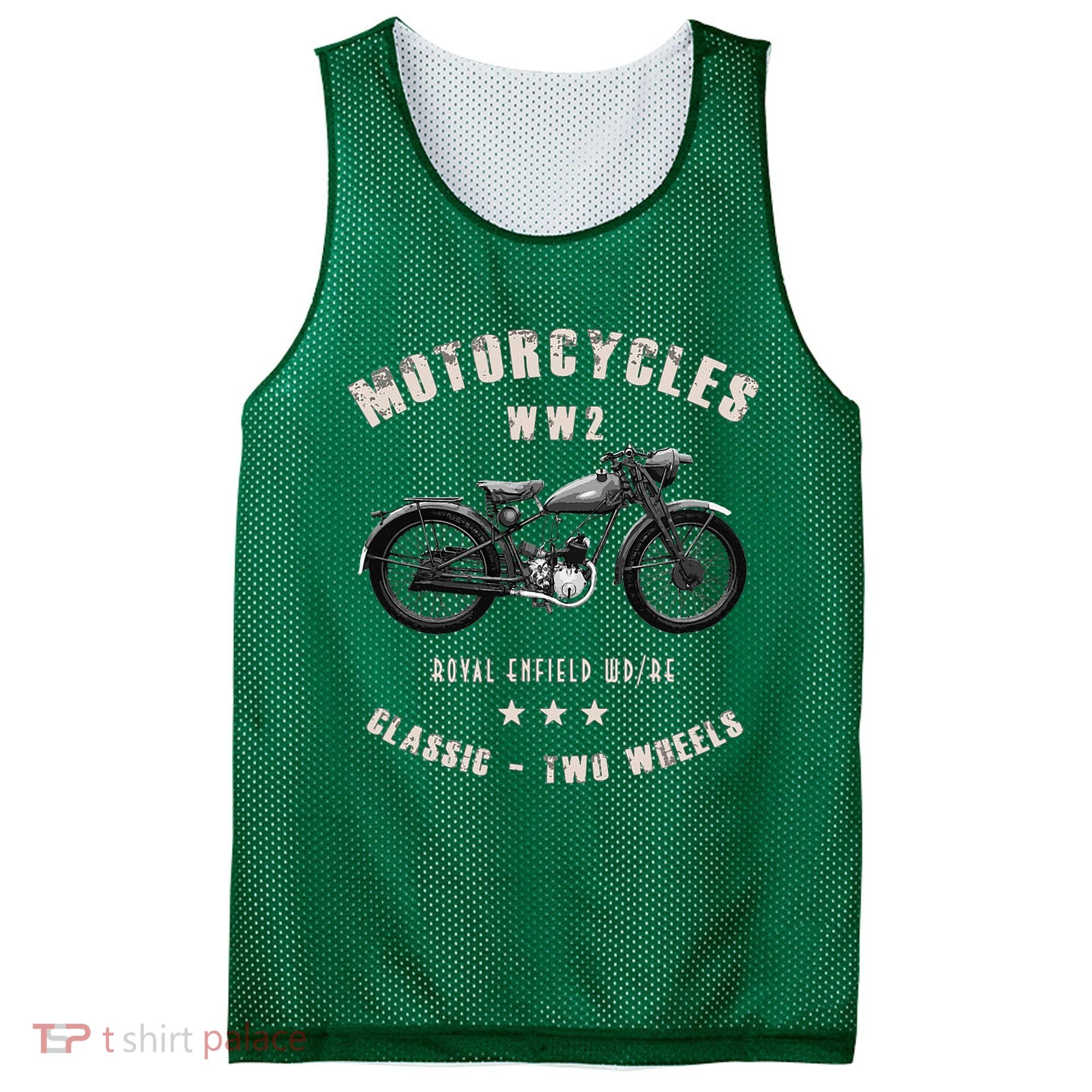 Royal Enfield Wdre Classic Motorcycle Ww2 Mesh Reversible Basketball Jersey Tank