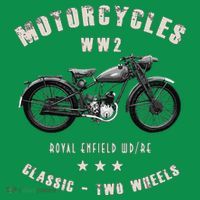Royal Enfield Wdre Classic Motorcycle Ww2 Mousepad thumb 1