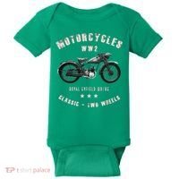 Royal Enfield Wdre Classic Motorcycle Ww2 Baby Bodysuit thumb 0