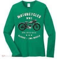 Royal Enfield Wdre Classic Motorcycle Ww2 Women's Long Sleeve Shirt thumb 0