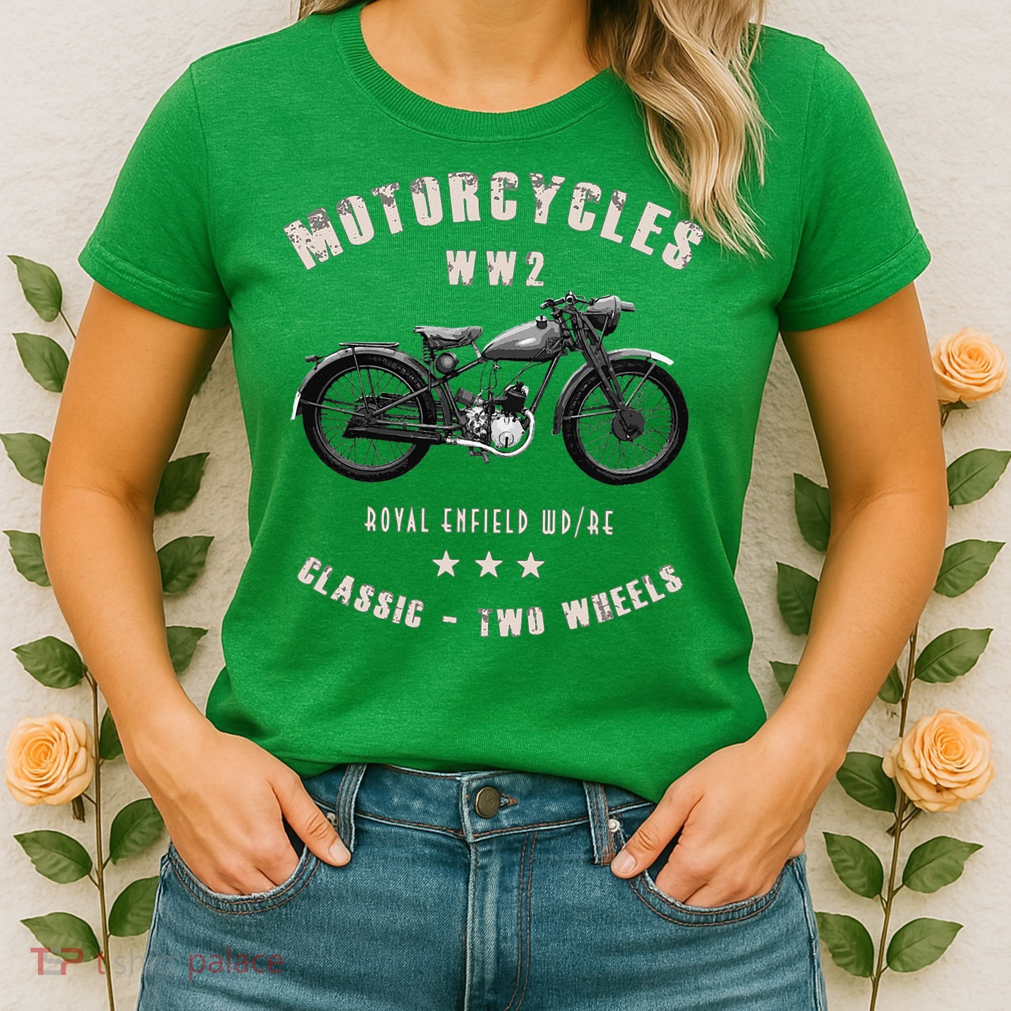 Royal Enfield Wdre Classic Motorcycle Ww2 Women's T-Shirt